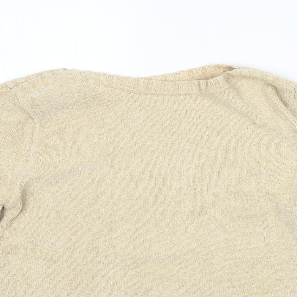 Marks and Spencer Womens Beige  Knit Pullover Jumper Size 12
