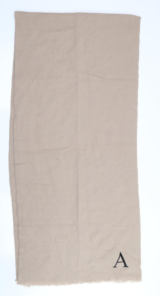 ASOS Mens Beige   Scarf  One Size  - Monogrammed A