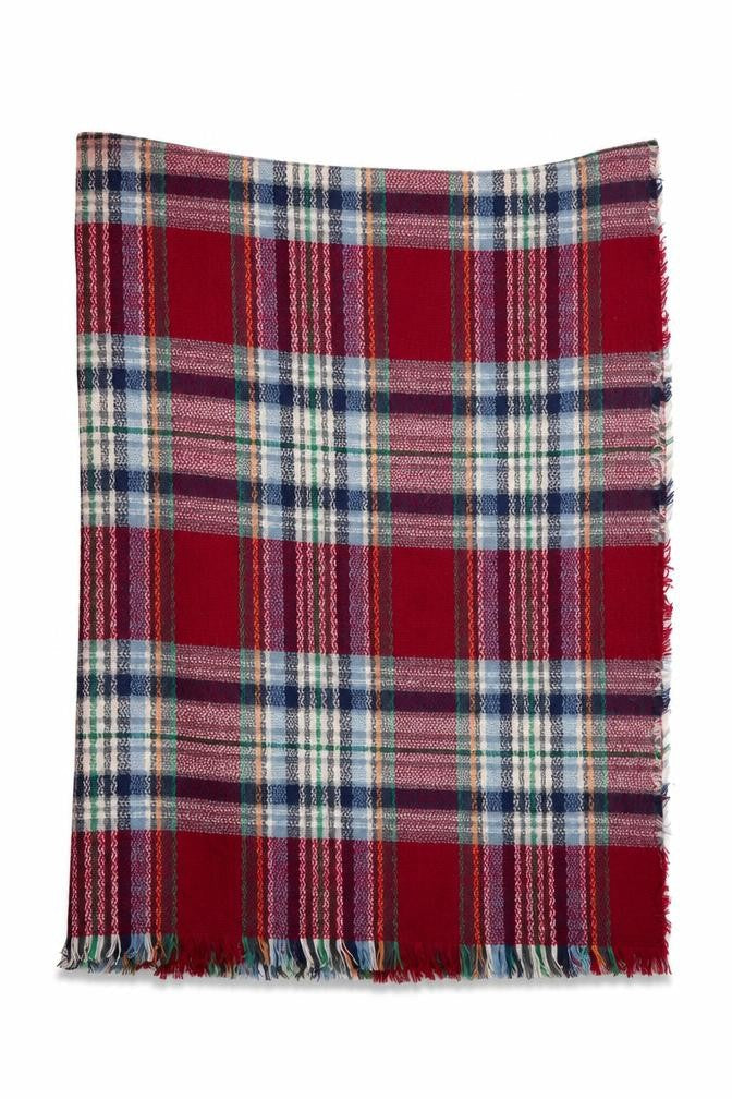 Preworn Womens Red Check   Shawl/Wrap