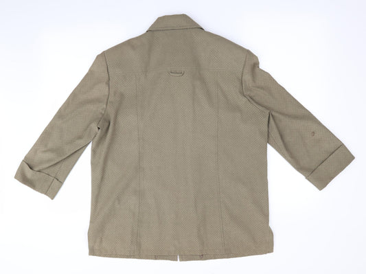 Frankenwalder Womens Green   Jacket  Size 12  - 3/4 sleeves