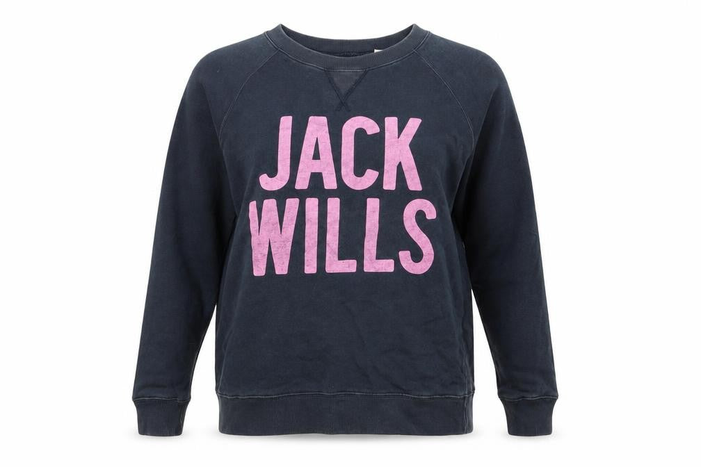 Womens UK 8 Regular Jack Wills Blue Pullover Sweatshirt