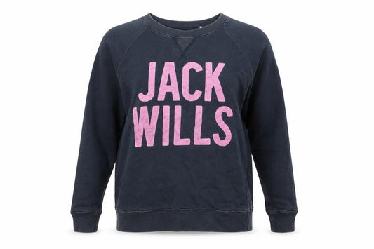 Womens UK 8 Regular Jack Wills Blue Pullover Sweatshirt