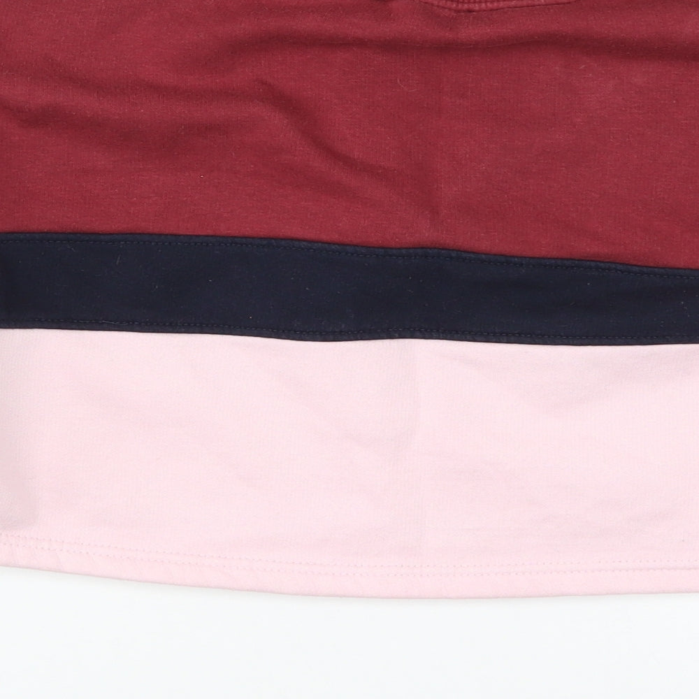Wednesday's Girl Womens Red Striped  Pullover Sweatshirt Size M  - Pink and Blue