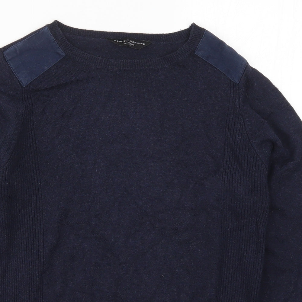 Dorothy Perkins Womens Blue  Knit Pullover Jumper Size 12