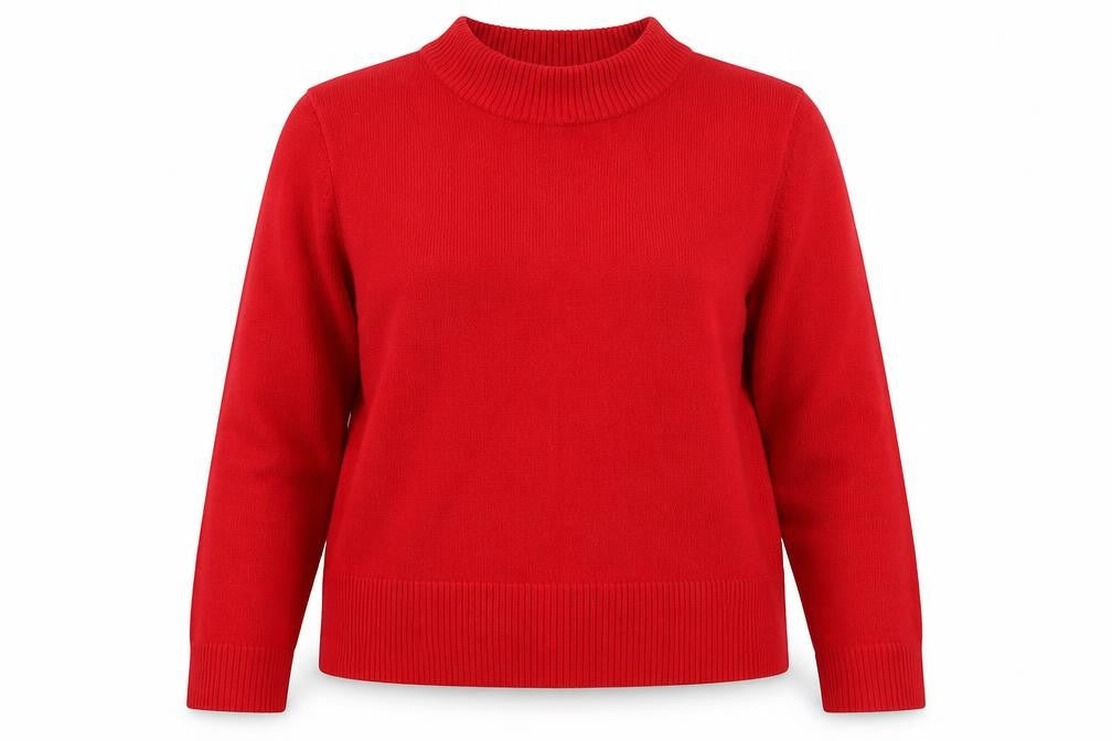Klass Womens Red  Knit Pullover Jumper Size M