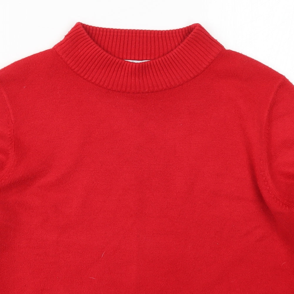 Klass Womens Red  Knit Pullover Jumper Size M