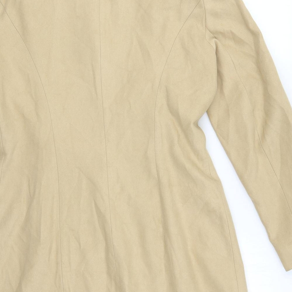 Wallis Womens Beige   Pea Coat Coat Size 12