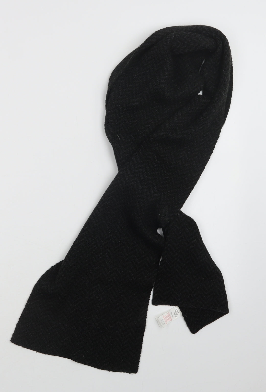 Cedar Wood State Mens Black  Knit Scarf  One Size
