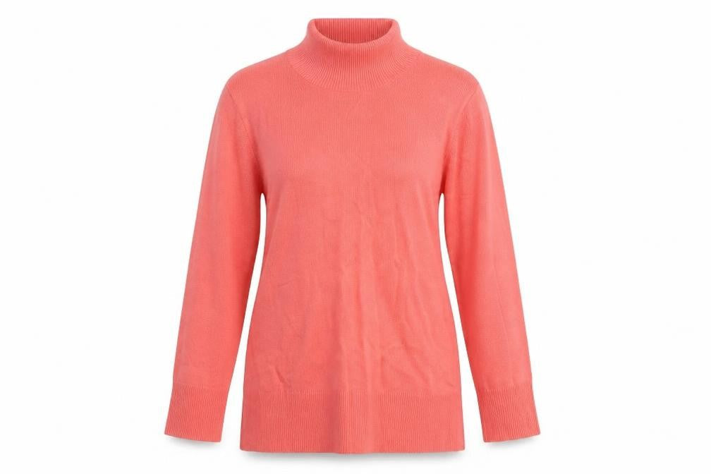 Front view of EA women’s pink knit jumper, size M