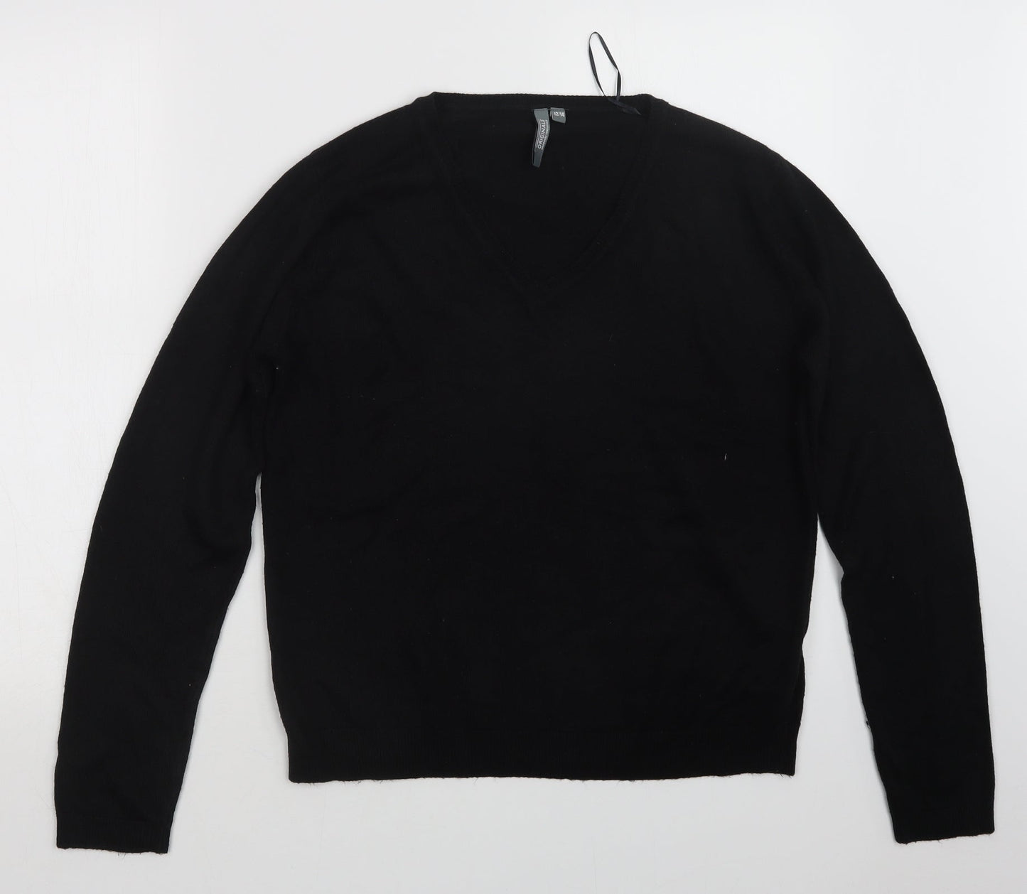 Originals Womens Black  Knit Pullover Jumper Size 12