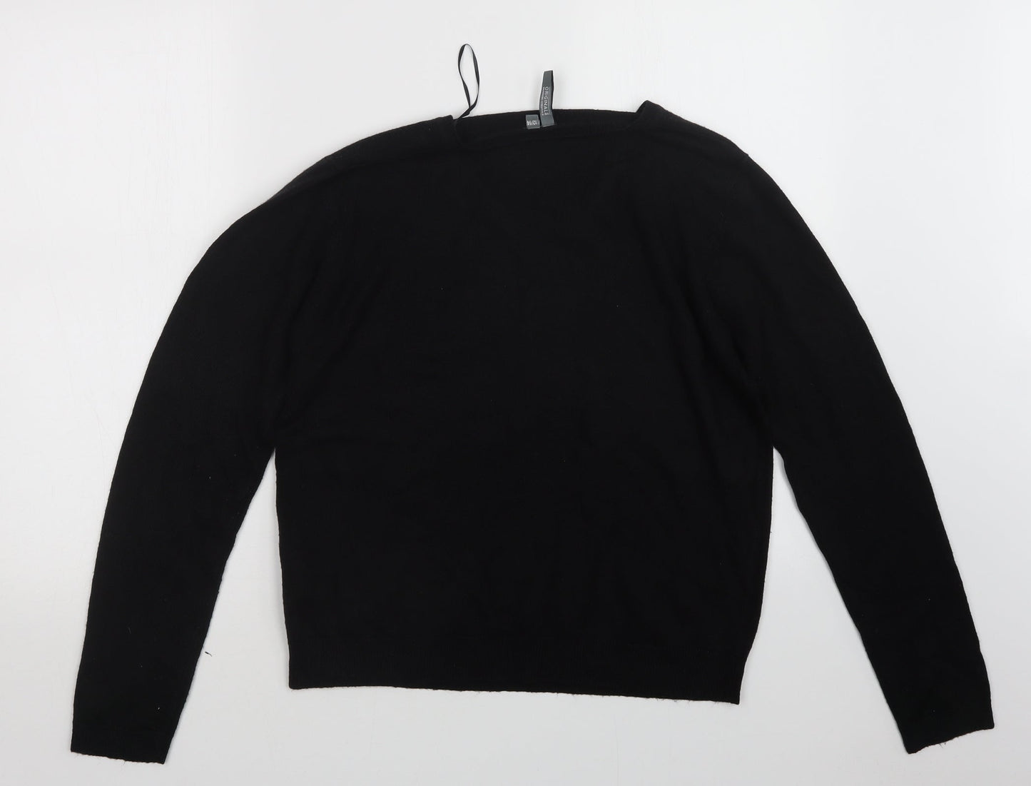 Originals Womens Black  Knit Pullover Jumper Size 12