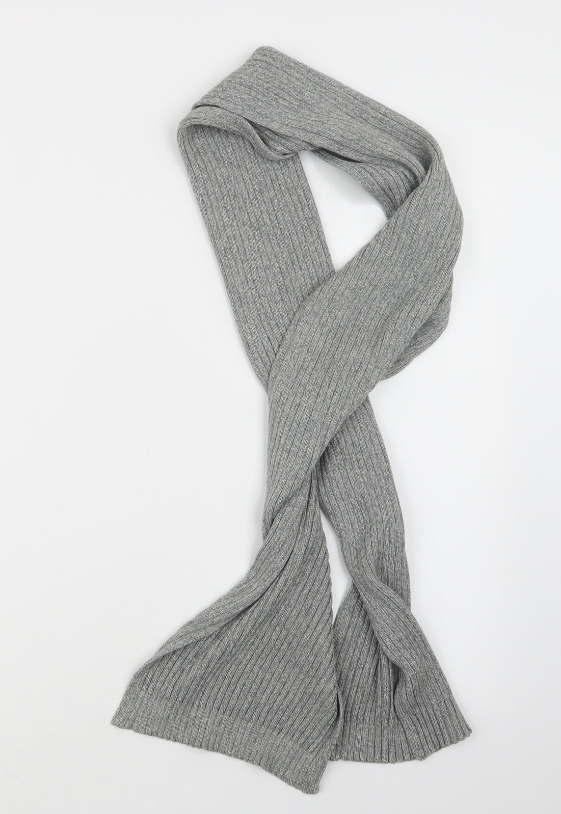 Preworn Mens Grey  Knit Scarf  One Size