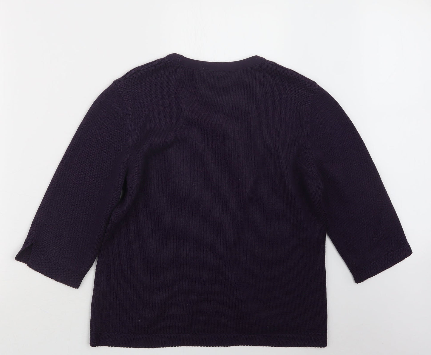 Olsen Womens Purple  Knit Pullover Jumper Size 16