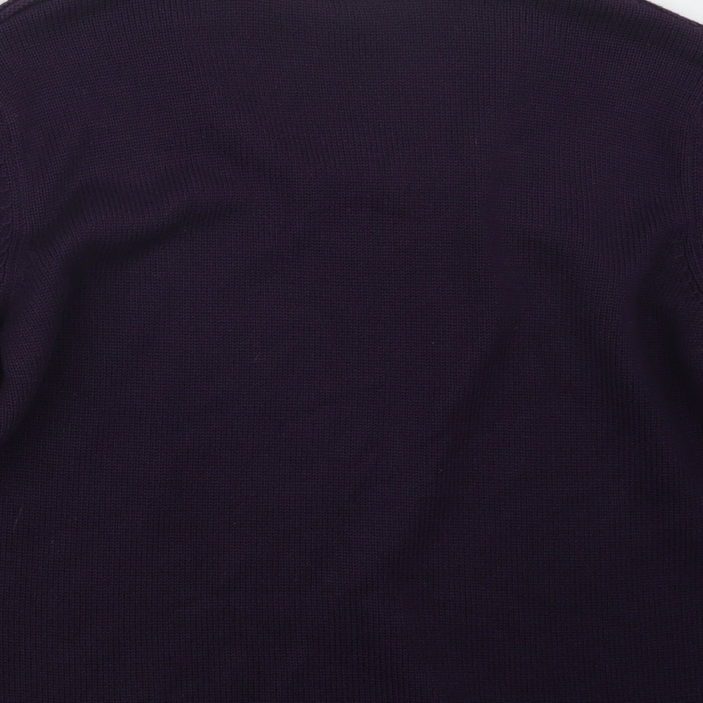 Olsen Womens Purple  Knit Pullover Jumper Size 16