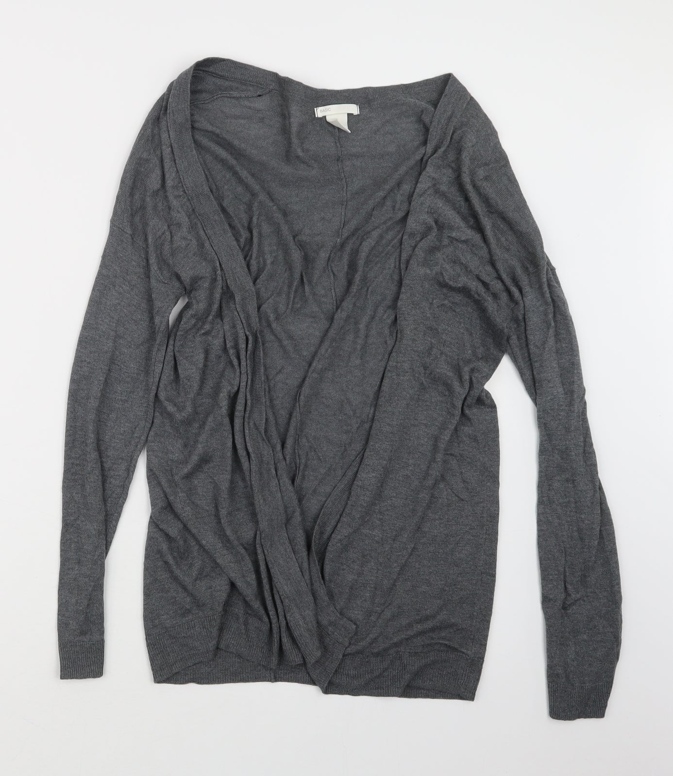 H&M Womens Grey  Knit Cardigan Jumper Size S