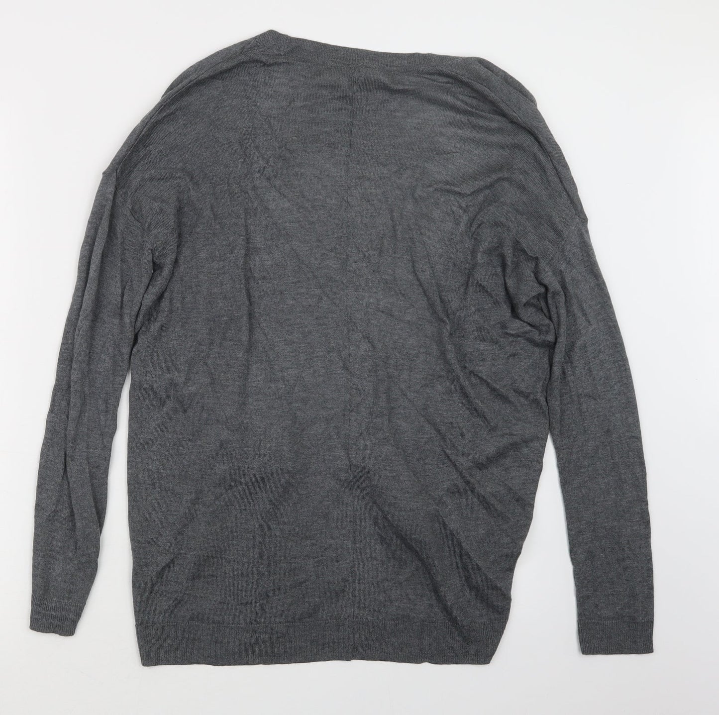 H&M Womens Grey  Knit Cardigan Jumper Size S