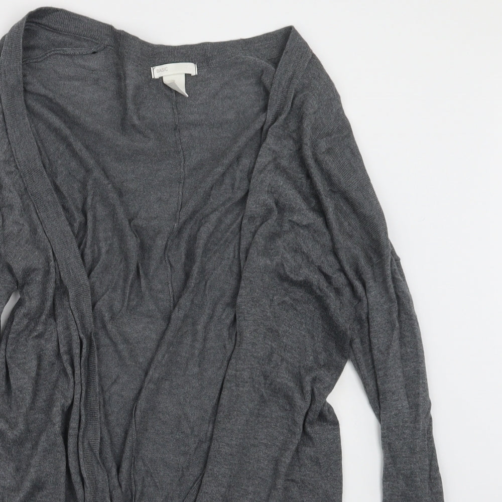 H&M Womens Grey  Knit Cardigan Jumper Size S