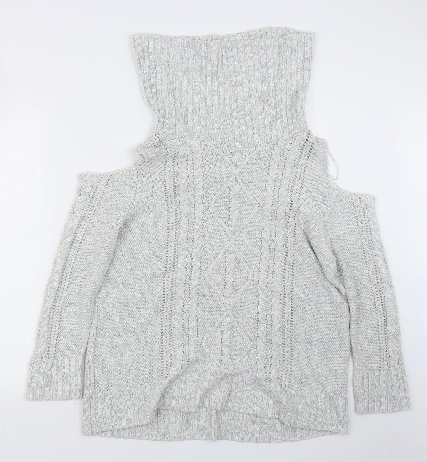 Peacocks Womens Grey  Knit Pullover Jumper Size M