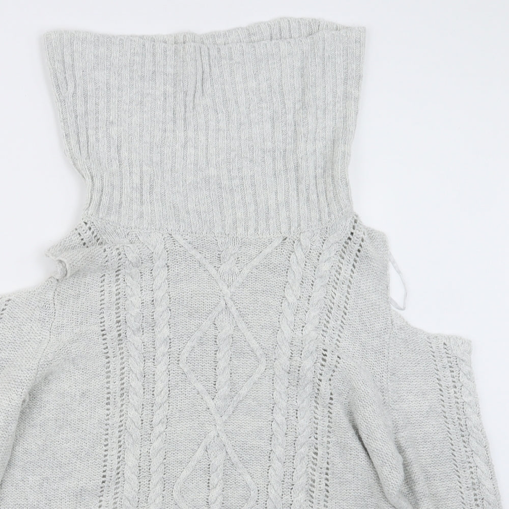 Peacocks Womens Grey  Knit Pullover Jumper Size M