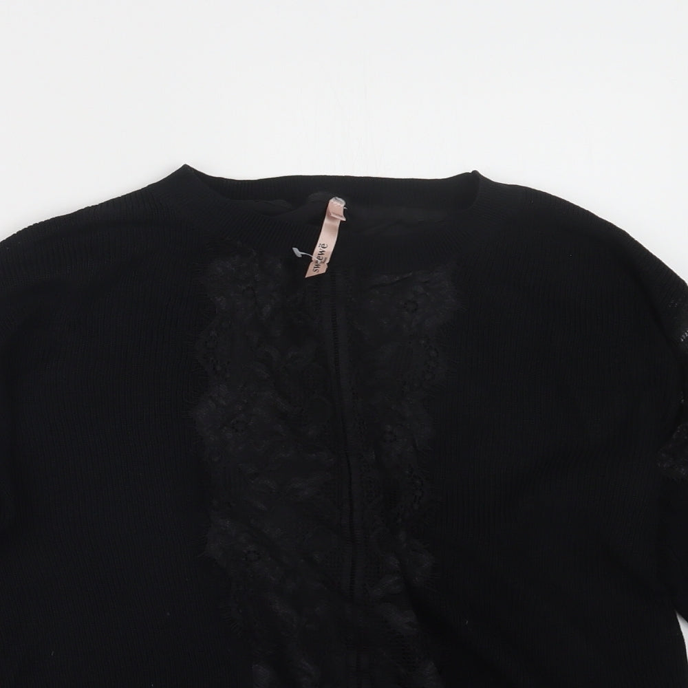 sweewe Womens Black   Pullover Jumper Size S