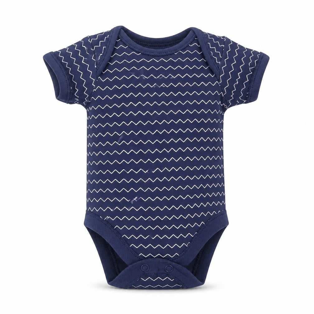 George Boys Blue Geometric  Babygrow One-Piece Size Newborn