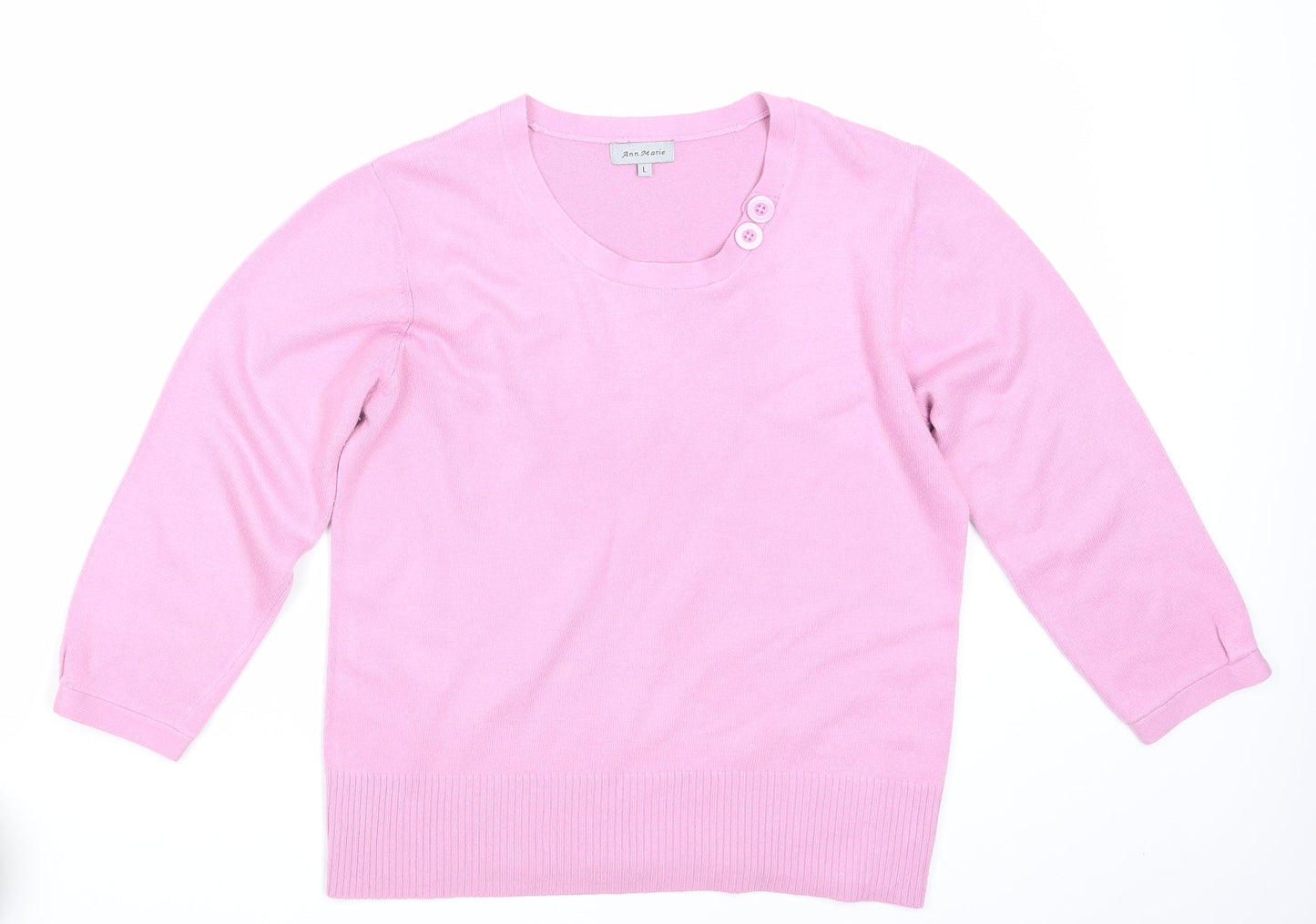 Ann Marie Womens Pink   Pullover Jumper Size L
