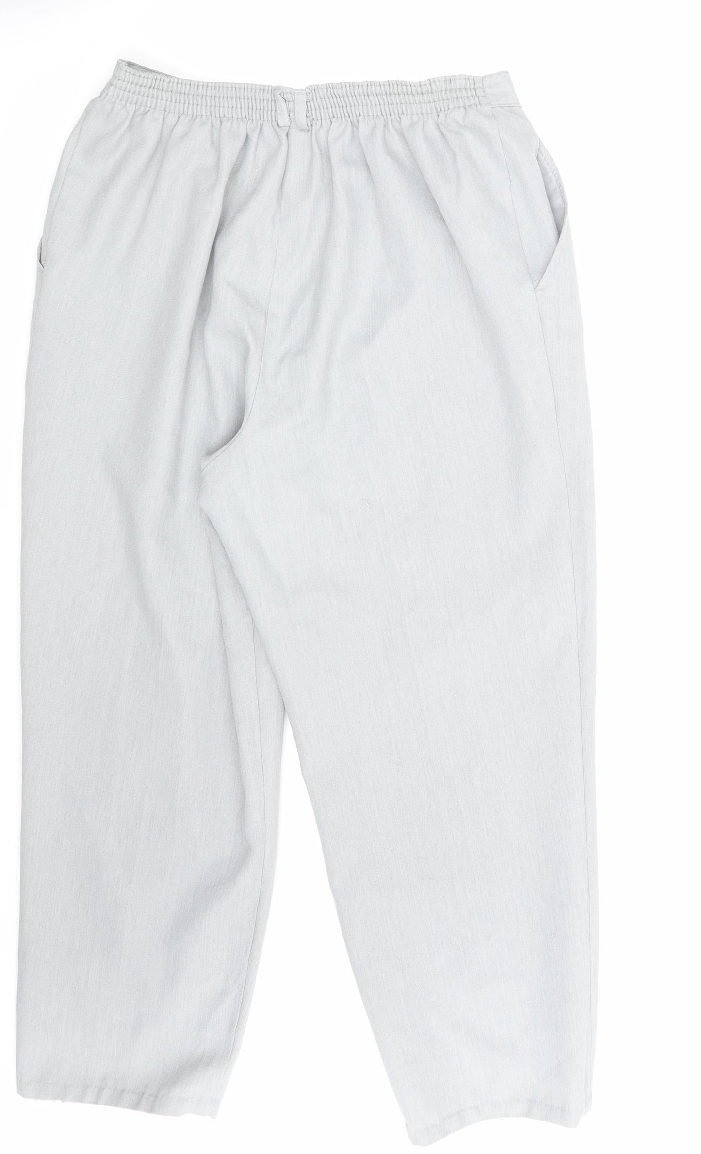 M&S Womens Grey   Trousers  Size 18 L25 in