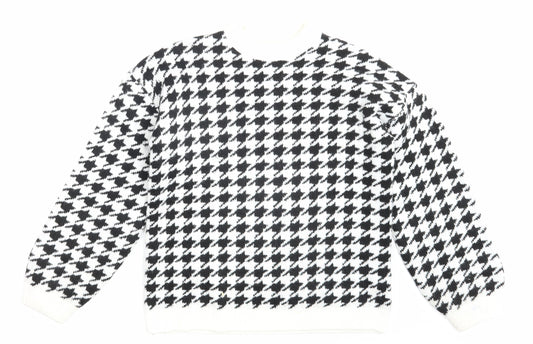 George Boys White Herringbone  Pullover Jumper Size 14-15 Years