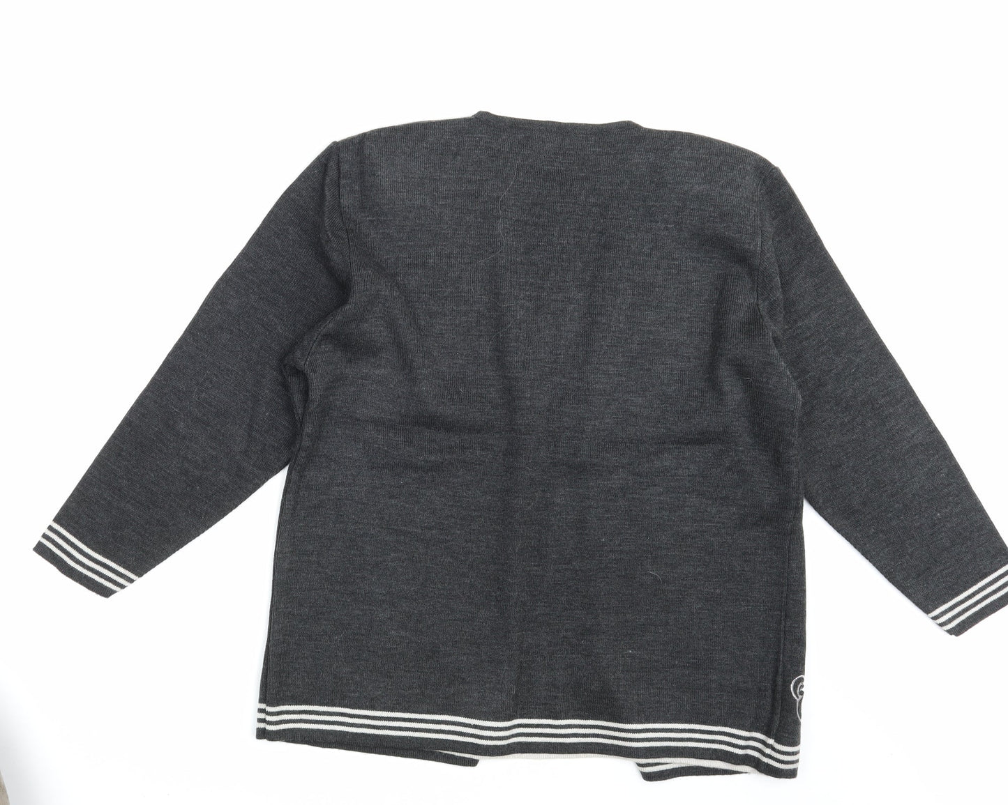 Amoretti Womens Grey Floral  Pullover Jumper One Size