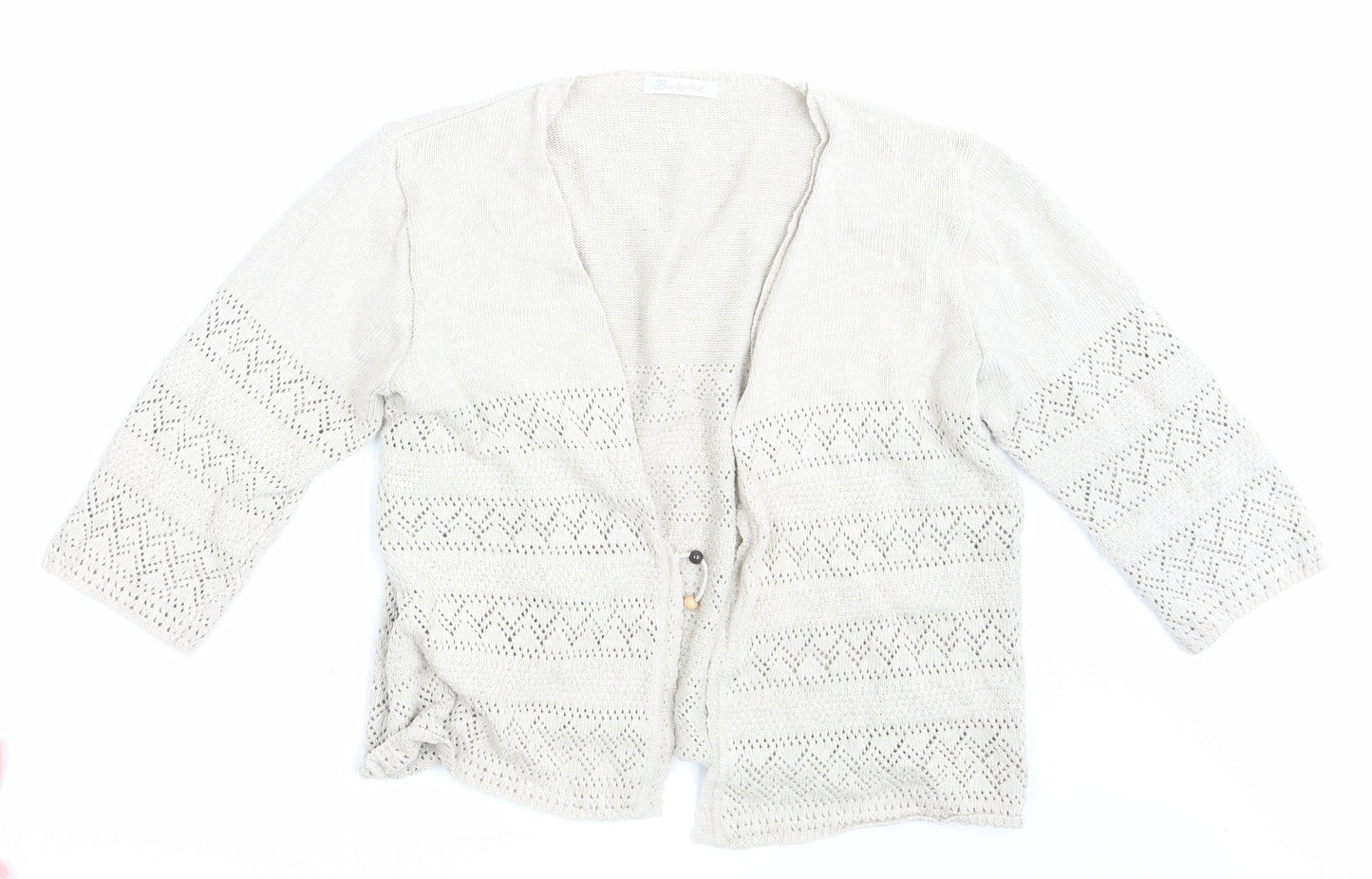 Berkertex Womens Beige   Cardigan Jumper Size 14