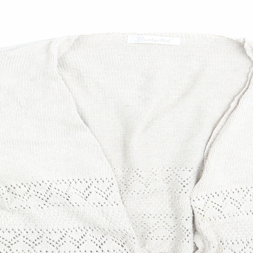 Berkertex Womens Beige   Cardigan Jumper Size 14