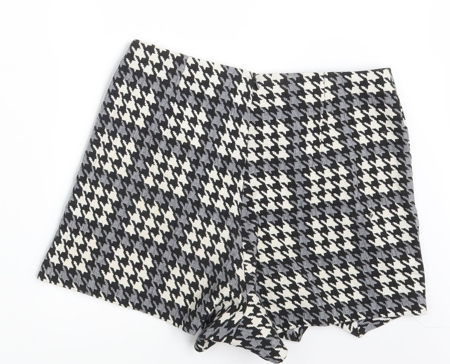 Topshop Womens Black Herringbone  Mini Skirt Size 10