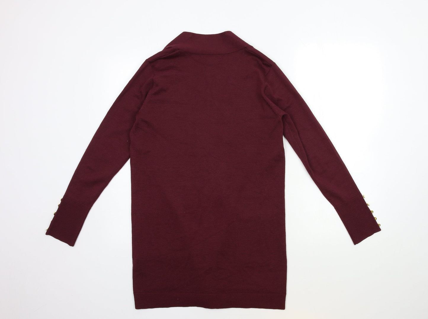 Primark Womens Red  Knit Cardigan Jumper Size 6