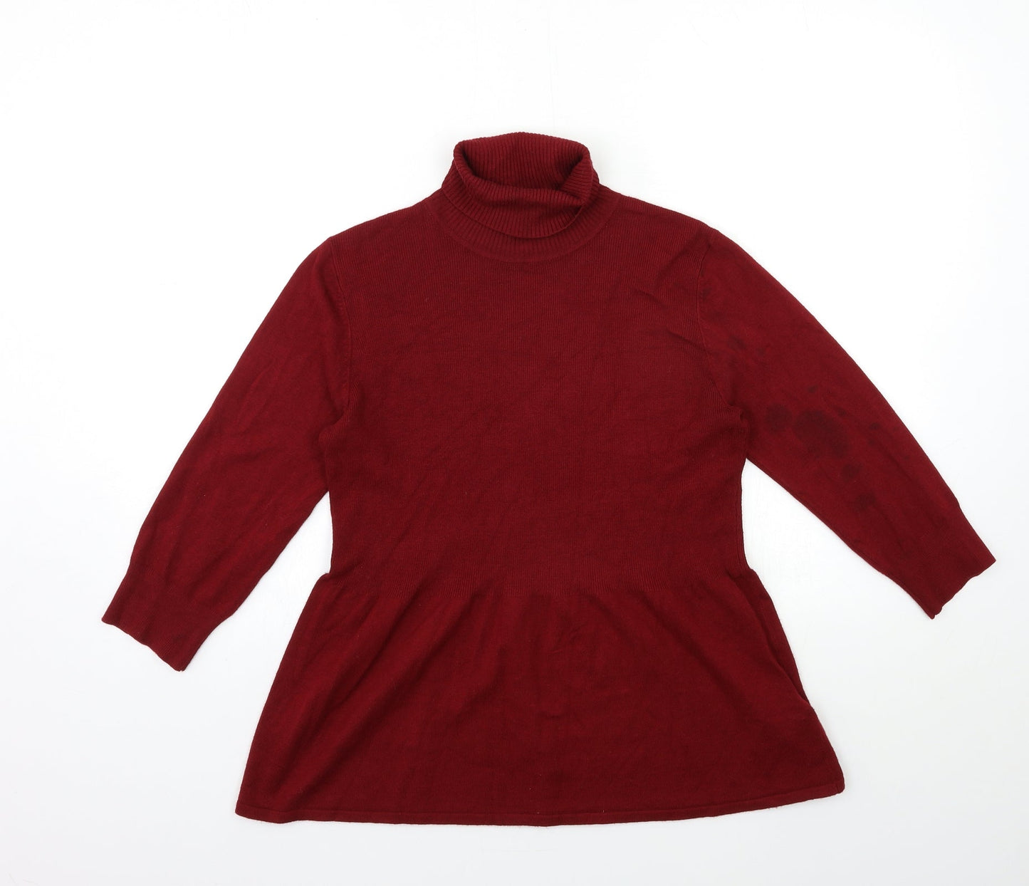 Marks and Spencer Womens Red  Knit Pullover Jumper Size 14