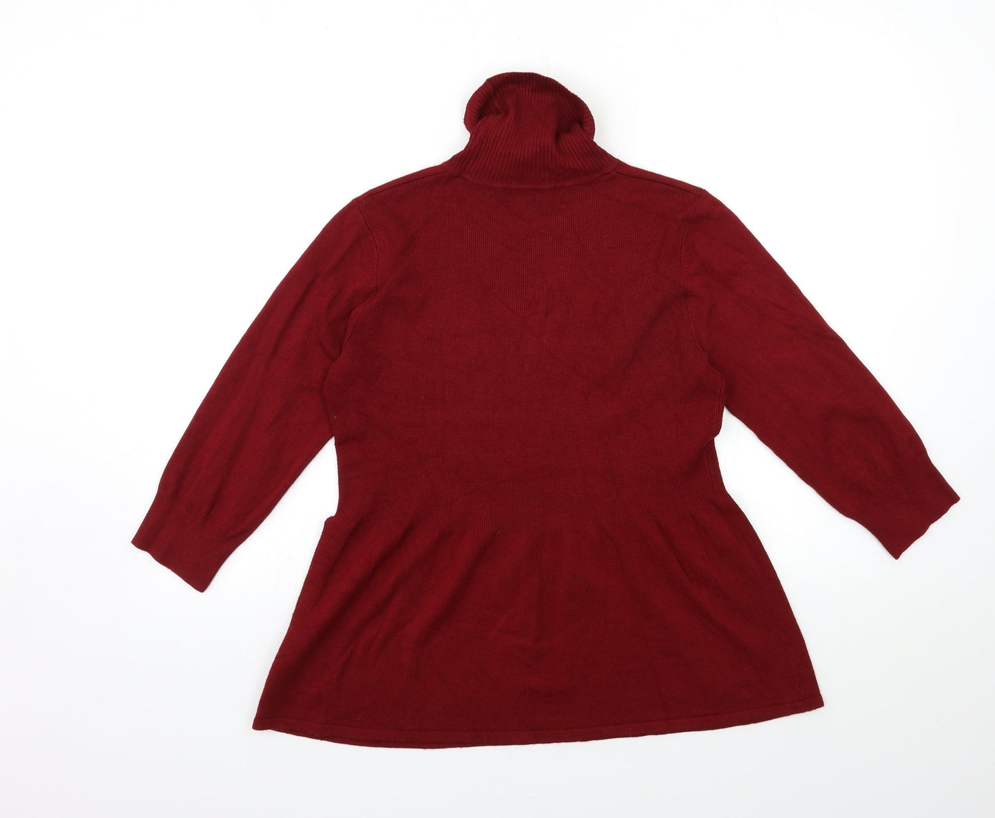 Marks and Spencer Womens Red  Knit Pullover Jumper Size 14