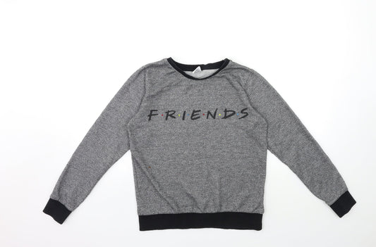 FRIENDS Womens Grey   Pullover Sweatshirt Size 6  - FRIENDS