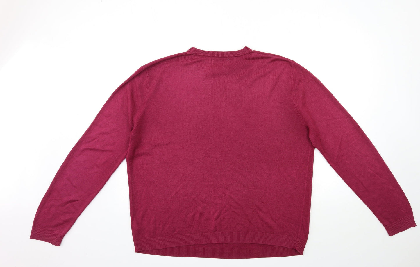 Atlantic Bay Womens Pink  Knit Pullover Jumper Size 2XL