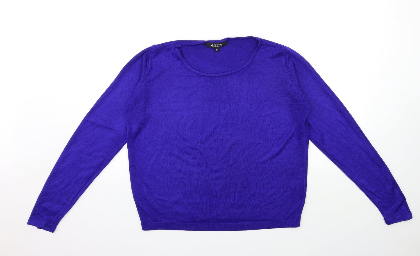ORIGINALS Womens Blue  Knit Pullover Jumper Size 16