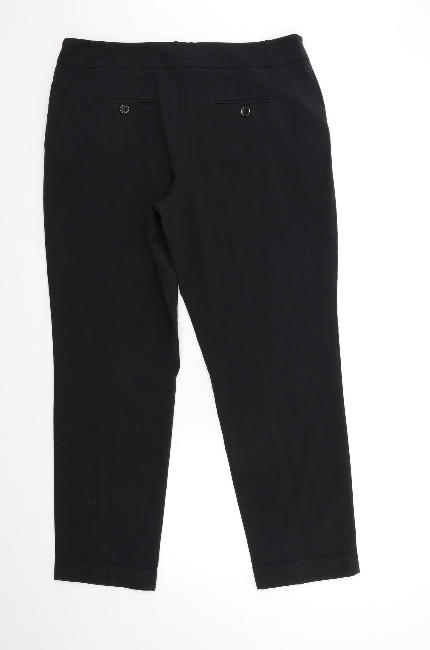 M&Co Womens Black   Trousers  Size 12 L29 in