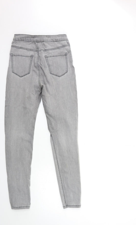 New Look Womens Grey  Denim Skinny Jeans Size 8 L28 in