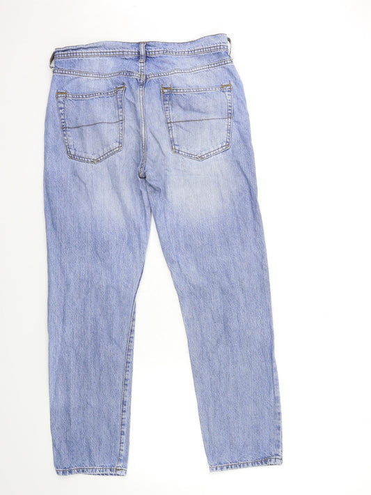 Marks and Spencer Womens Black  Denim Straight Jeans Size 32 in L29 in