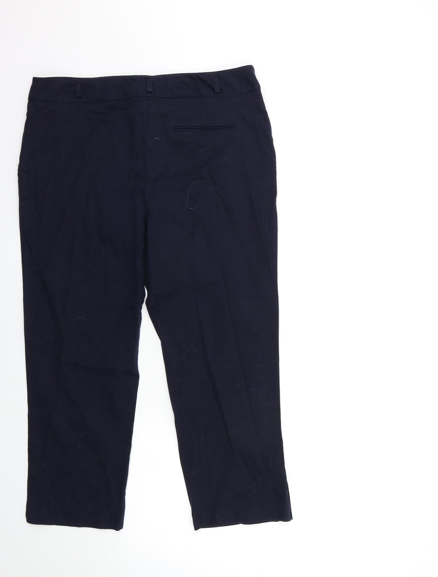 M&Co Womens Blue   Trousers  Size 14 L23 in