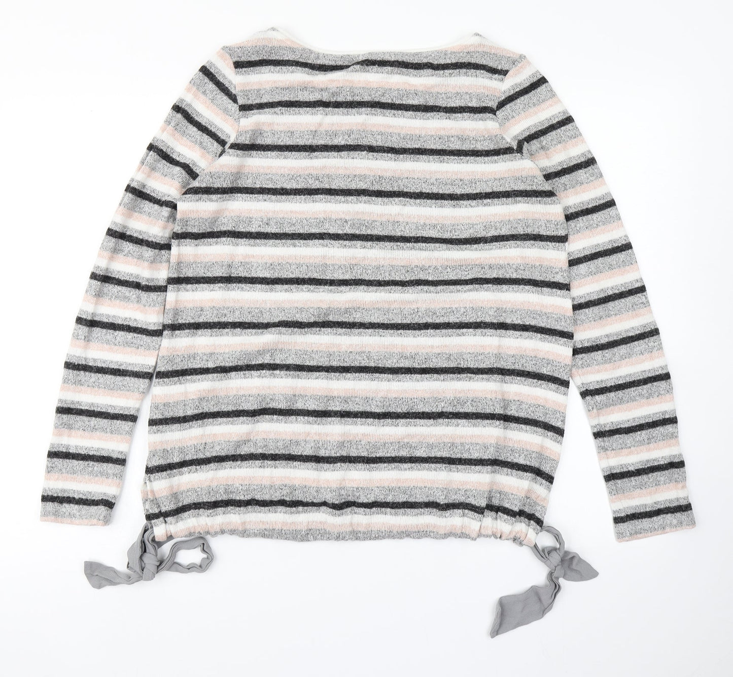NEXT Womens Pink Striped Knit Pullover Jumper Size 10