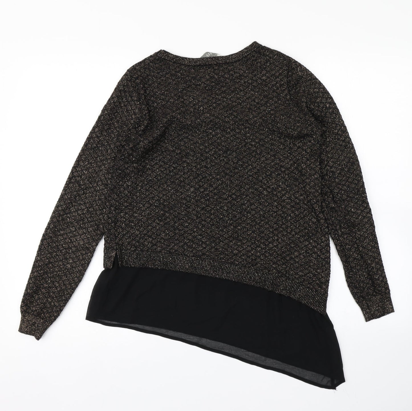Oasis Womens Black  Knit Pullover Jumper Size S
