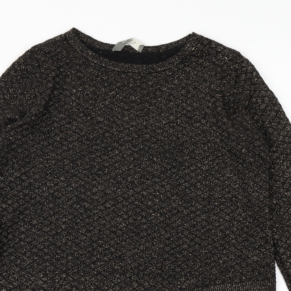 Oasis Womens Black  Knit Pullover Jumper Size S