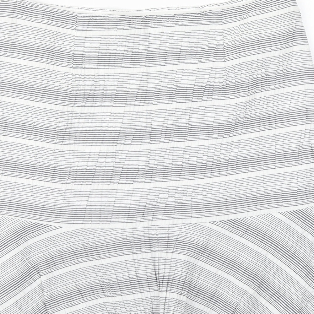 TU Womens Grey Striped  Flare Skirt Size 14