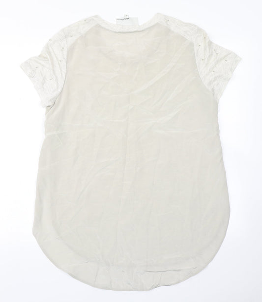 Phillipshire Womens Grey   Basic Blouse Size 6