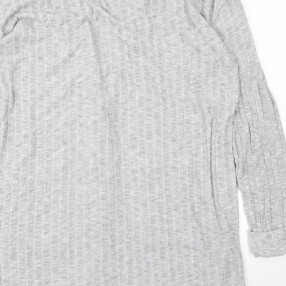 Dorothy Perkins Womens Grey  Knit Cardigan Jumper Size M