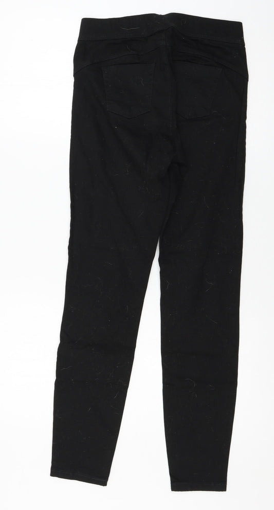 Denim & Co. Womens Black  Denim Jegging Jeans Size 8 L28 in
