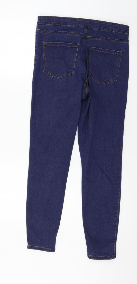 Denim & Co. Womens Blue  Denim Skinny Jeans Size 14 L27 in